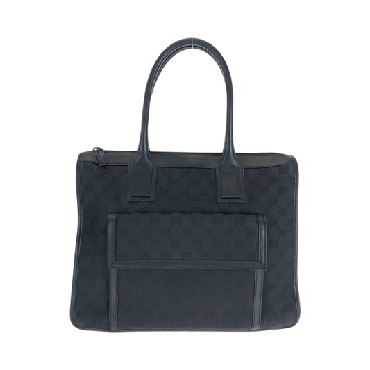 GUCCI Handbag 000 0854 GG canvas Black SilverMetal Handbag Shoulder Bag Women Used Authentic