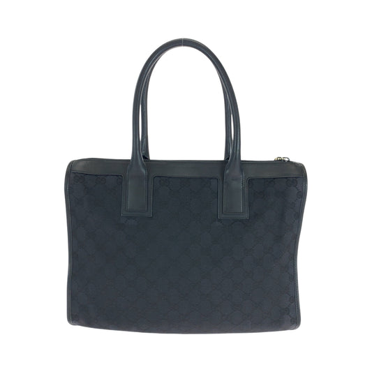 GUCCI Handbag 000 0854 GG canvas Black SilverMetal Handbag Shoulder Bag Women Used Authentic
