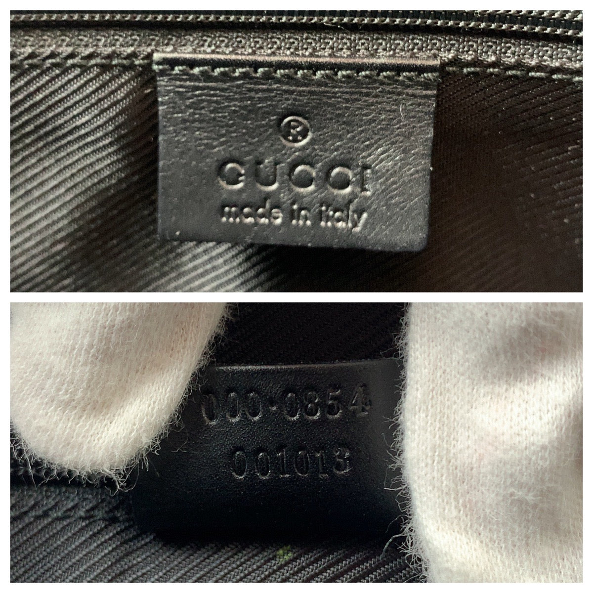 GUCCI Handbag 000 0854 GG canvas Black SilverMetal Handbag Shoulder Bag Women Used Authentic