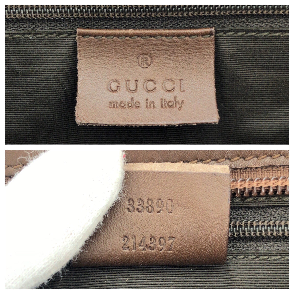 GUCCI Tote Bag 33890 GG canvas, leather Brown beige Tote Bag Shoulder Bag Women Used Authentic