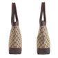 GUCCI Tote Bag 33890 GG canvas, leather Brown beige Tote Bag Shoulder Bag Women Used Authentic