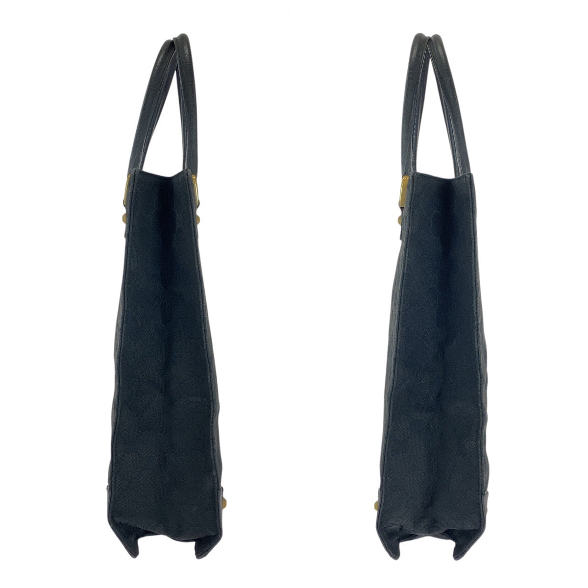 GUCCI Tote Bag 120898 GG canvas, leather black Tote Bag Shoulder Bag Studs Women Used Authentic