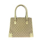 GUCCI Tote Bag 124260 GG canvas Beige Ivory Gold Metal Tote Bag Handbag Shoulder Bag Women Used Authentic