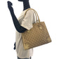 GUCCI Tote Bag 124260 GG canvas Beige Ivory Gold Metal Tote Bag Handbag Shoulder Bag Women Used Authentic