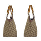 GUCCI Tote Bag 137395 GG canvas, leather Brown Tote Bag handbag Bamboo Women Used Authentic