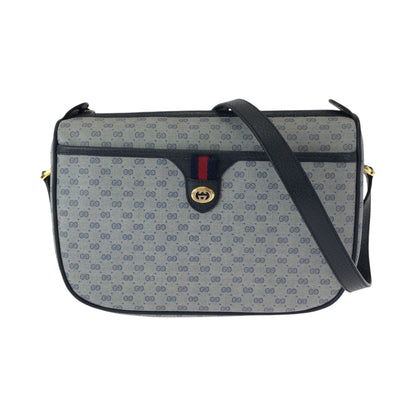 GUCCI Shoulder Bag 89 02 077 GG Supreme Canvas gray Shoulder Bag pochette Old Gucci Women Used Authentic