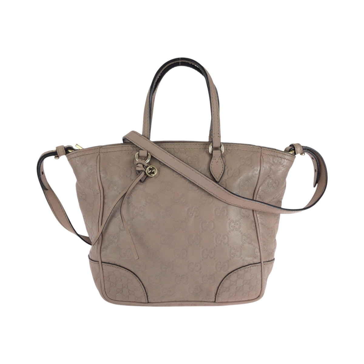 GUCCI Shoulder Bag 353132 leather pink Shoulder Bag Handbag 2way Guccisima Women Used Authentic