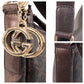 GUCCI Shoulder Bag 264219 GG Supreme Canvas Brown Gold Metal Shoulder Bag Messenger bag Women Used Authentic