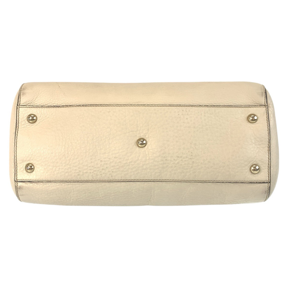 GUCCI Handbag leather white Handbag Interlocking Women Used Authentic