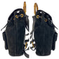 GUCCI Backpack 003 1705 0030 Suede Black GoldMetal Backpack Backpack Bamboo Women Used Authentic