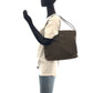 PRADA Shoulder Bag Nylon Brown Test Triangle With logo Women Used Authentic