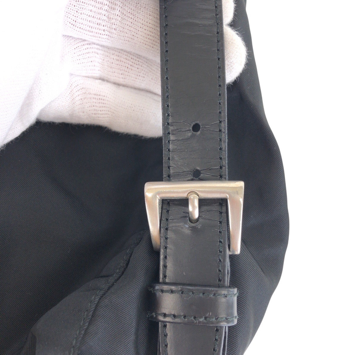 PRADA Backpack Nylon, Leather black Backpacks & Daypacks Backpacks Test Triangle With logo Women Used Authentic