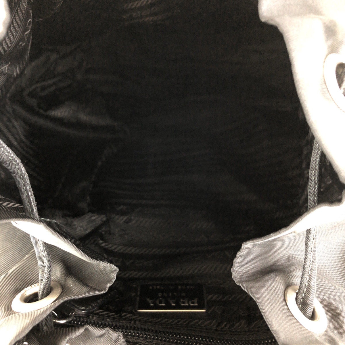 PRADA Backpack Nylon, Leather black Backpacks & Daypacks Backpacks Test Triangle With logo Women Used Authentic