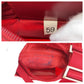 PRADA Shoulder Bag Nylon Red Shoulder Bag pochette Test Triangle With logo Women Used Authentic