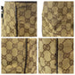 GUCCI Tote Bag 113017 GG canvas, leather Beige brown Tote Bag Shoulder Bag Women Used Authentic
