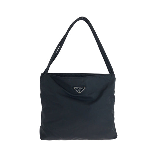 PRADA Tote Bag B6243 Nylon black Tote Bag Shoulder Bag Test Triangle With logo Women Used Authentic