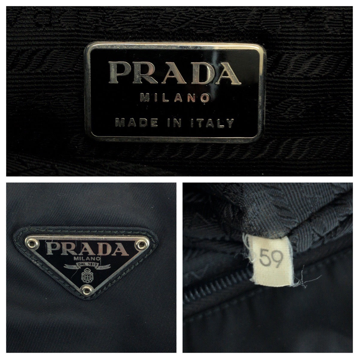 PRADA Tote Bag B6243 Nylon black Tote Bag Shoulder Bag Test Triangle With logo Women Used Authentic