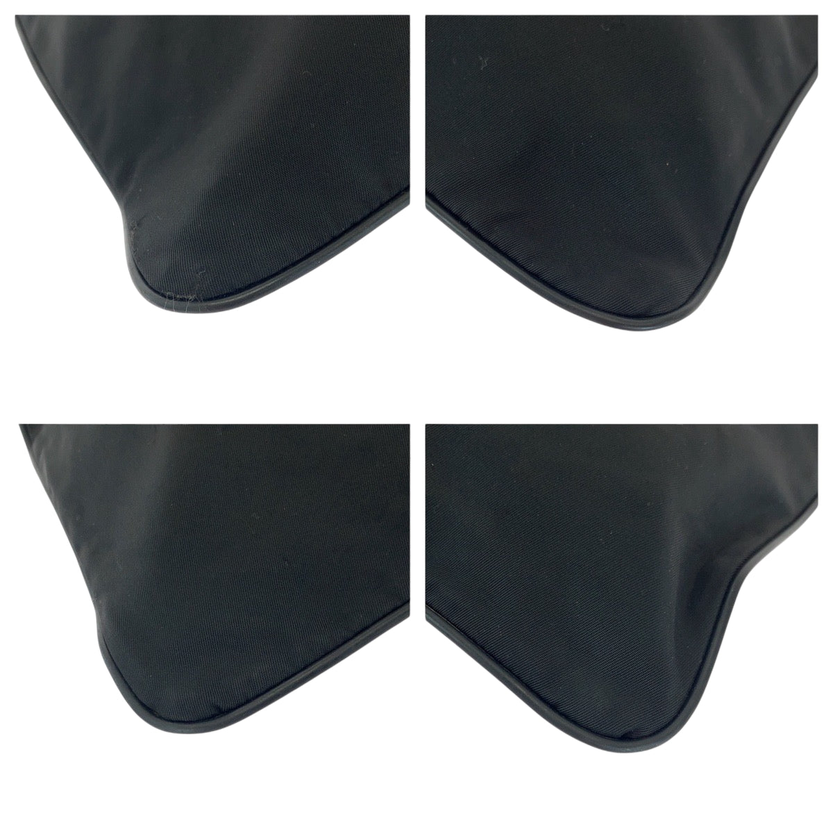PRADA Shoulder Bag Nylon Black SilverMetal Test Triangle With logo