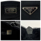 PRADA Shoulder Bag Nylon Black SilverMetal Shoulder Bag pochette Test Triangle With logo Women Used Authentic