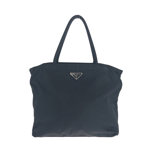 PRADA Tote Bag Nylon black Tote Bag handbag Test Triangle With logo Women Used Authentic