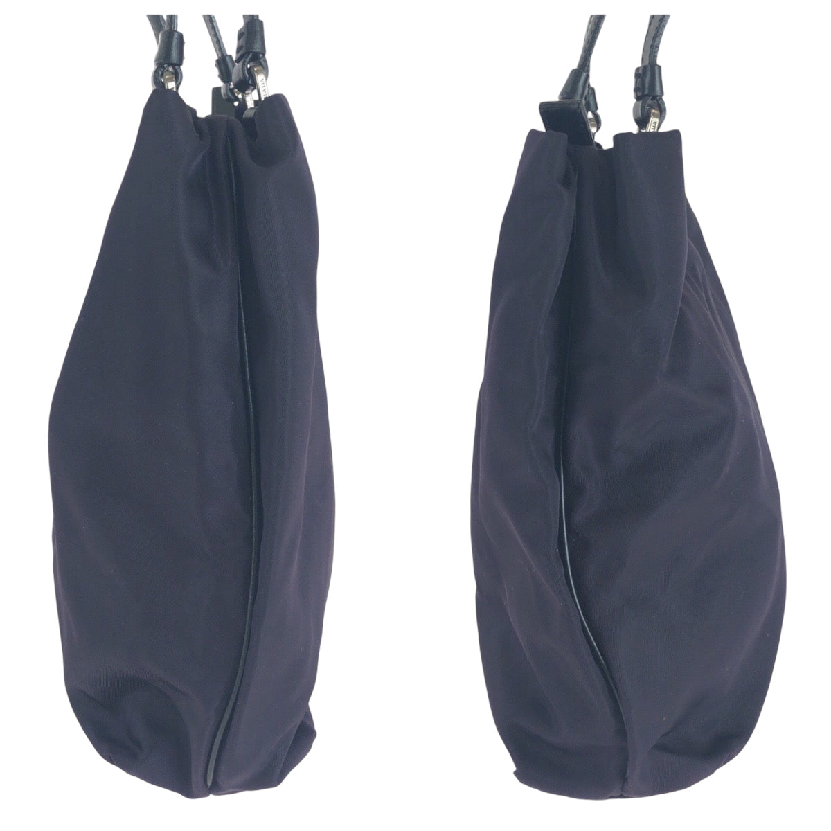 PRADA Tote Bag Nylon purple Tote Bag handbag Test Triangle With logo Women Used Authentic