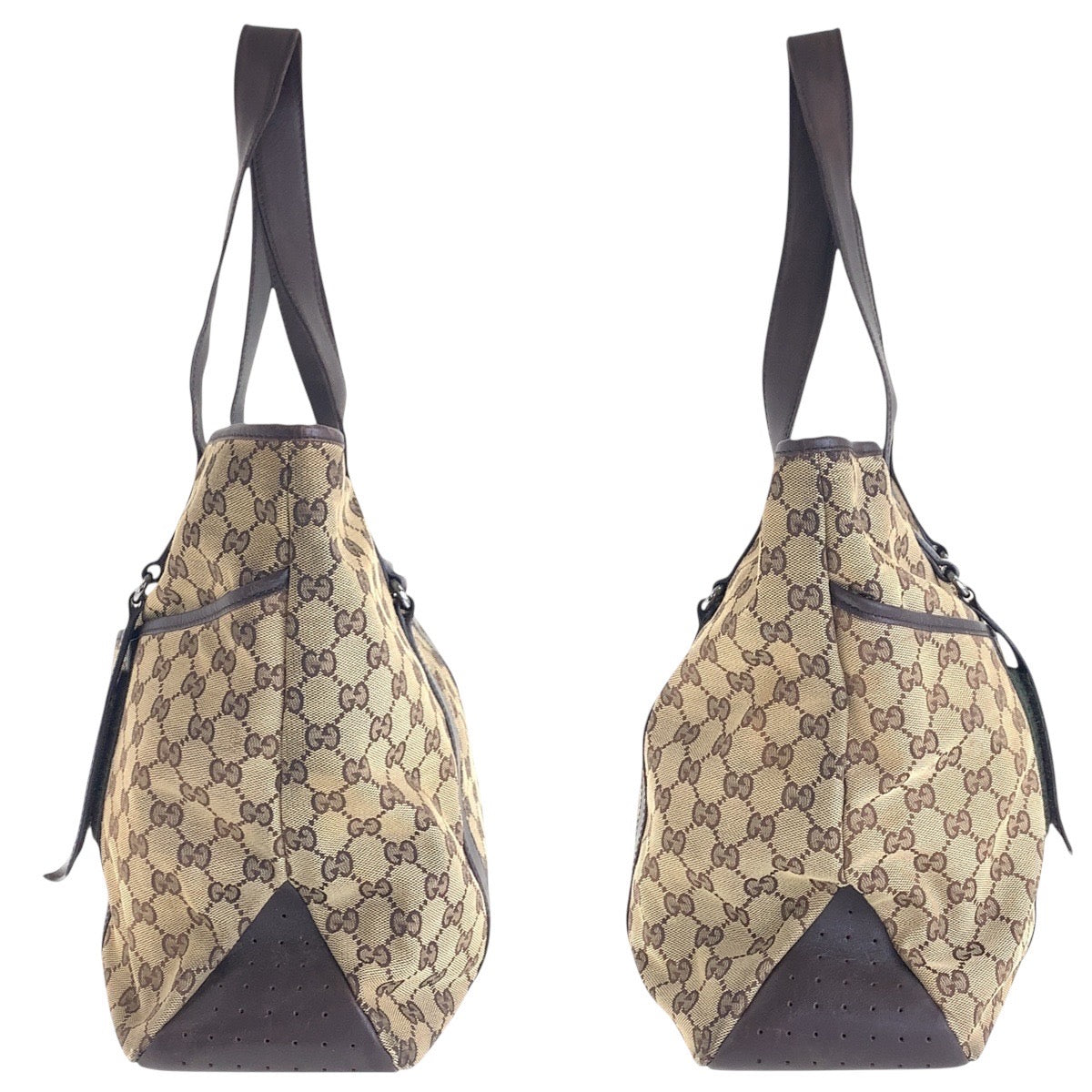 GUCCI Tote Bag 145971 GG canvas Beige brown