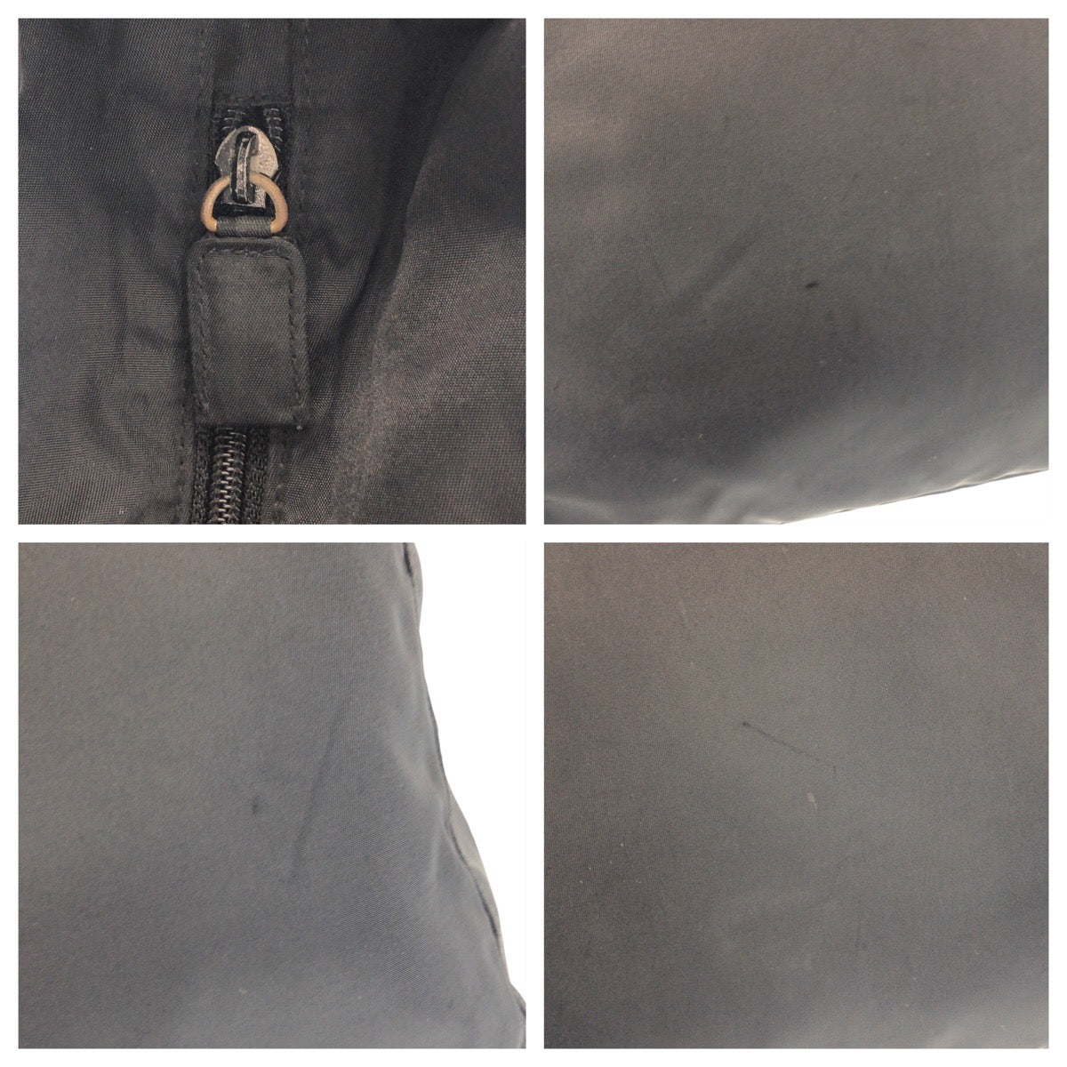 PRADA Tote Bag Nylon Black black Tote Bag Shoulder Bag Test Triangle With logo Women Used Authentic