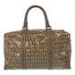FENDI Handbag PVC, Leather beige Handbag Boston Duffel bag Zucca Women Used Authentic