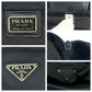 PRADA Shoulder Bag Nylon Black SilverMetal Shoulder Bag pochette Test Triangle With logo mens Used Authentic