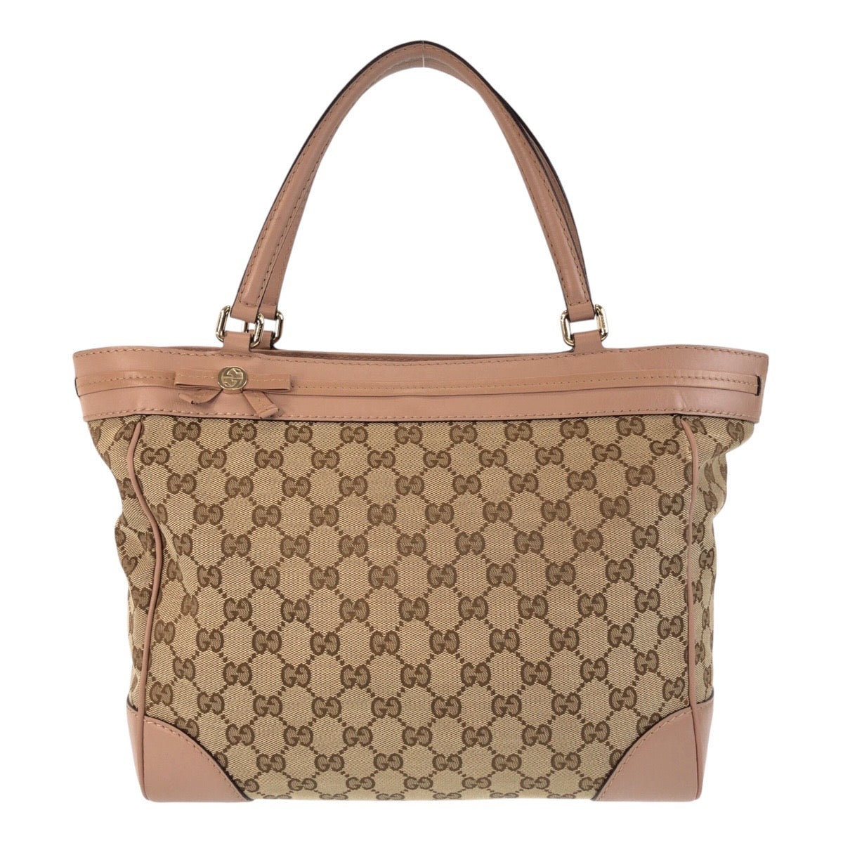 GUCCI Tote Bag 257061 GG canvas, leather beige Tote Bag Shoulder Bag Mayfair Women Used Authentic