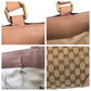 GUCCI Tote Bag 257061 GG canvas, leather beige Tote Bag Shoulder Bag Mayfair Women Used Authentic