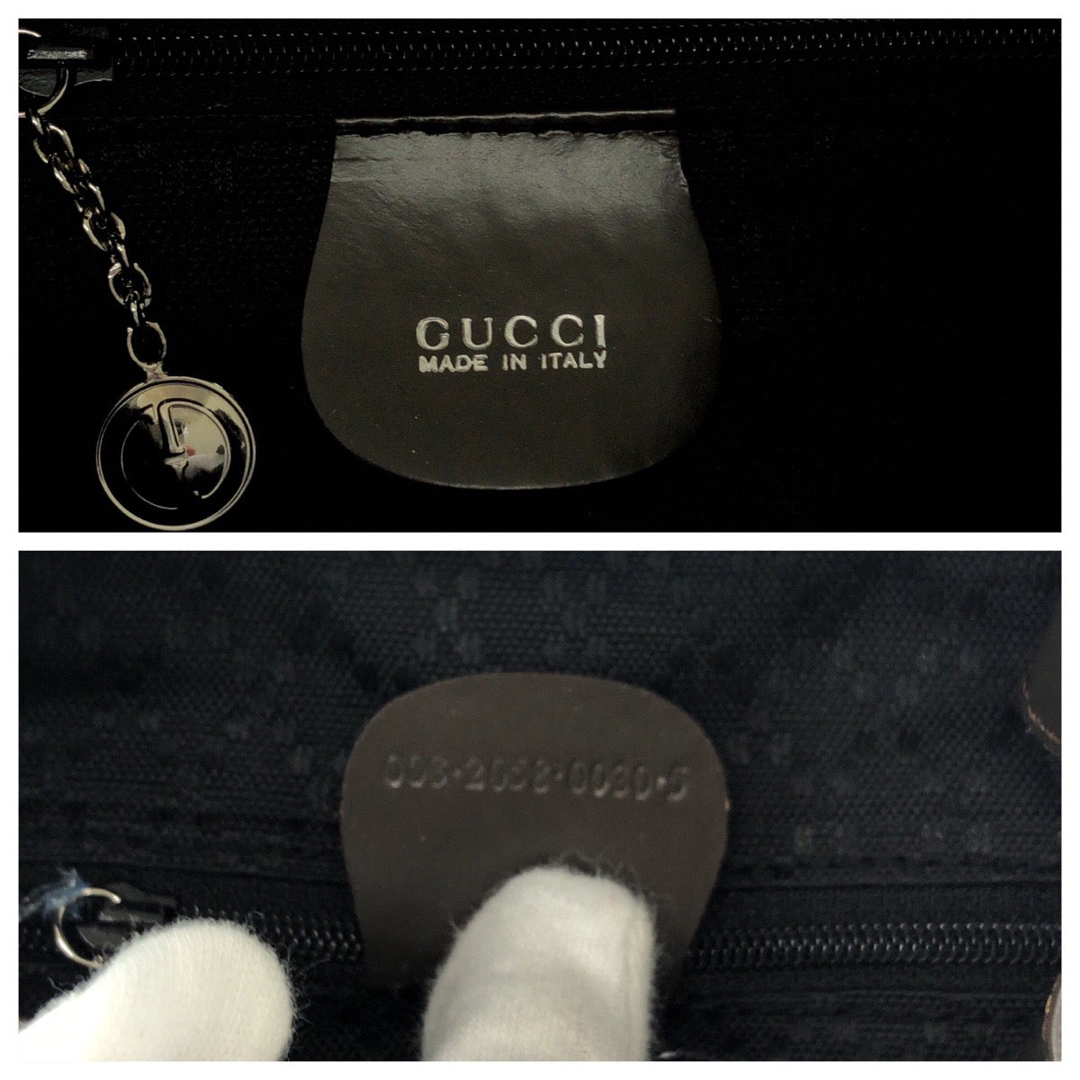 GUCCI Backpack 003 2058 Nylon Khaki Brown SilverMetal Backpack Backpack Bamboo Old Gucci Women Used Authentic