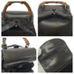 GUCCI Backpack 003 2058 Nylon Khaki Brown SilverMetal Backpack Backpack Bamboo Old Gucci Women Used Authentic