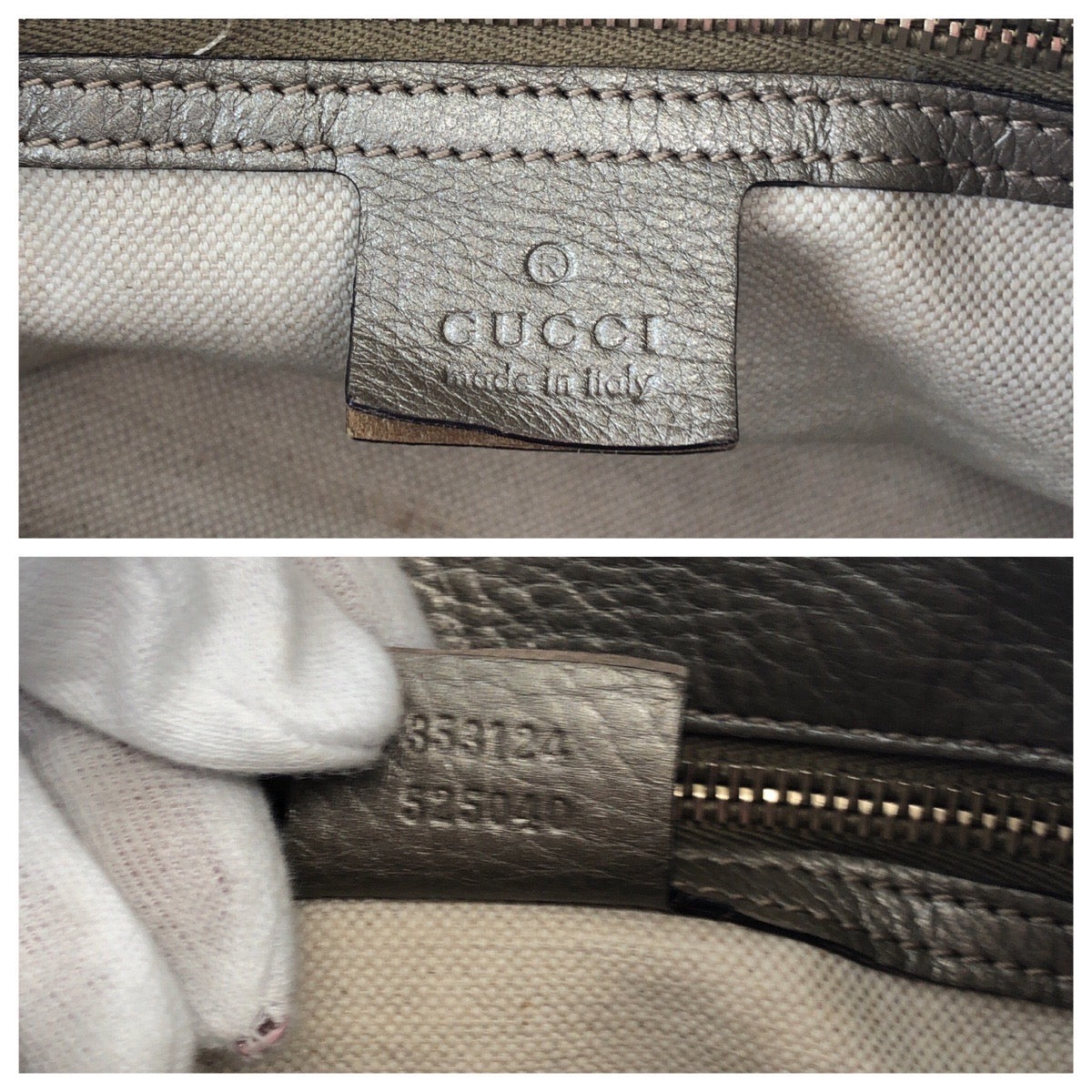 GUCCI Shoulder Bag 353124 leather gold Shoulder Bag Handbag 2way Bamboo Women Used Authentic