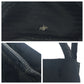 PRADA Tote Bag Nylon Black SilverMetal Tote Bag  Shoulder Bag Test Triangle With logo Women Used Authentic