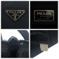 PRADA Tote Bag Nylon Black SilverMetal Tote Bag  Shoulder Bag Test Triangle With logo Women Used Authentic