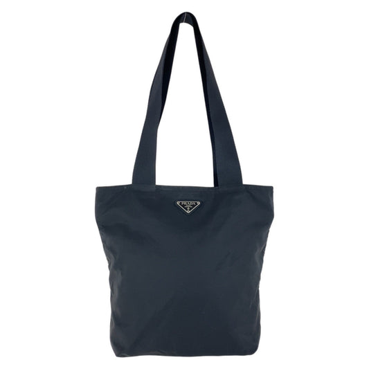 PRADA Tote Bag Nylon black Tote Bag Shoulder Bag Test Triangle With logo Women Used Authentic