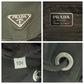 PRADA Backpack Nylon Khaki Brown SilverMetal Backpack Backpack Test Triangle With logo Women Used Authentic