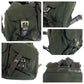 PRADA Backpack Nylon Khaki Brown SilverMetal Backpack Backpack Test Triangle With logo Women Used Authentic