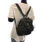 PRADA Backpack Nylon Khaki Brown SilverMetal Backpack Backpack Test Triangle With logo Women Used Authentic
