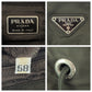 PRADA Backpack Nylon Khaki Brown SilverMetal Backpack Backpack Test Triangle With logo Women Used Authentic