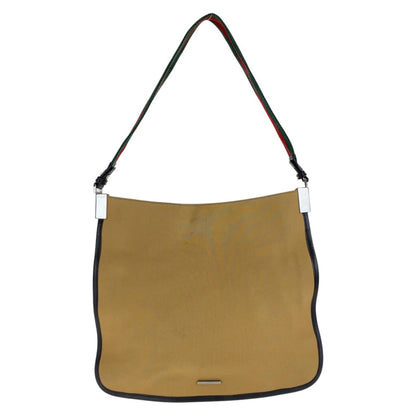 GUCCI Shoulder Bag 001 4321 canvas beige Sherry line Women Used Authentic