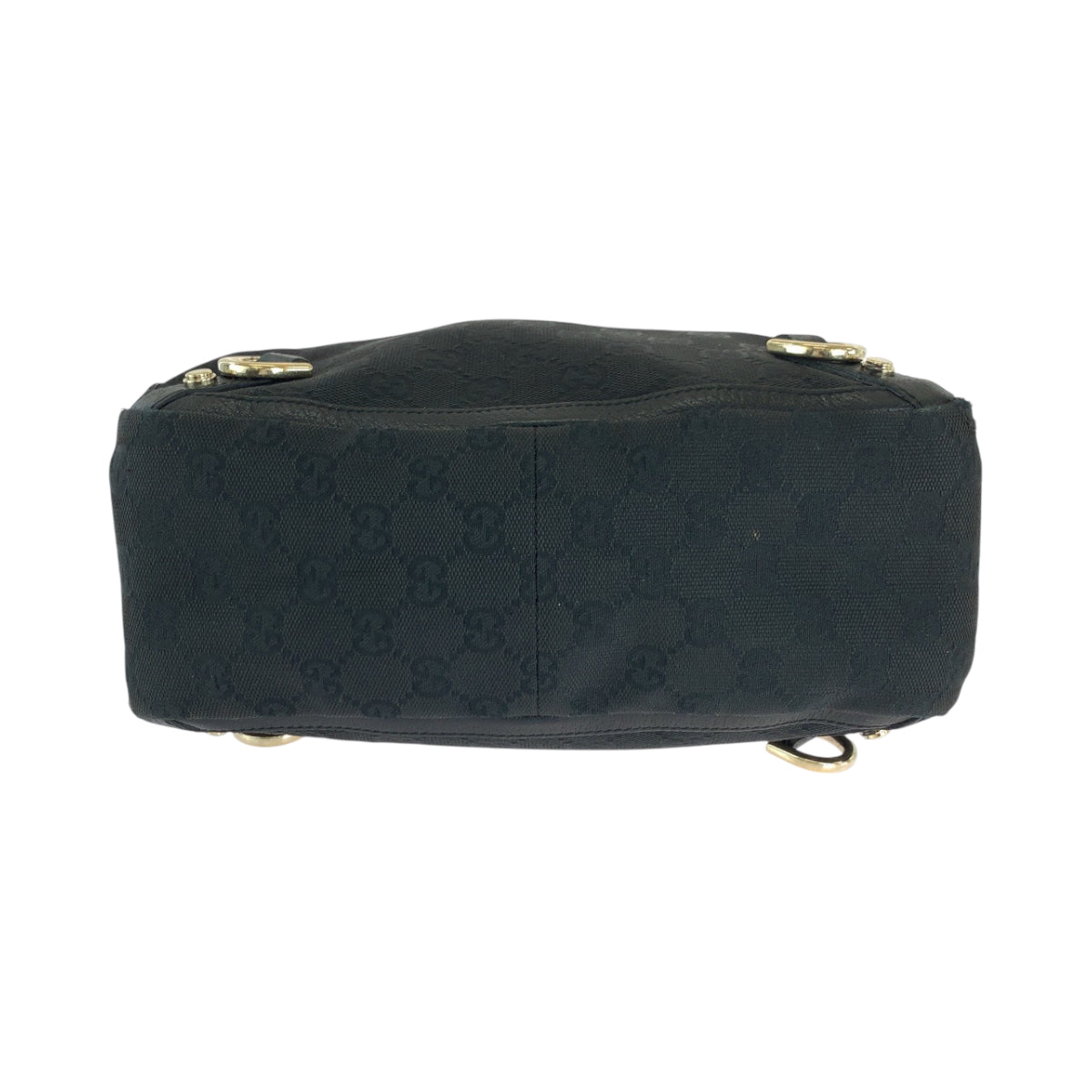 GUCCI Handbag 130739 GG canvas Black GoldMetal Handbag Tote Bag Abbey Women Used Authentic