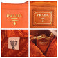 PRADA Tote Bag leather Orange Tote Bag Shoulder Bag 2way Vittero Women Used Authentic