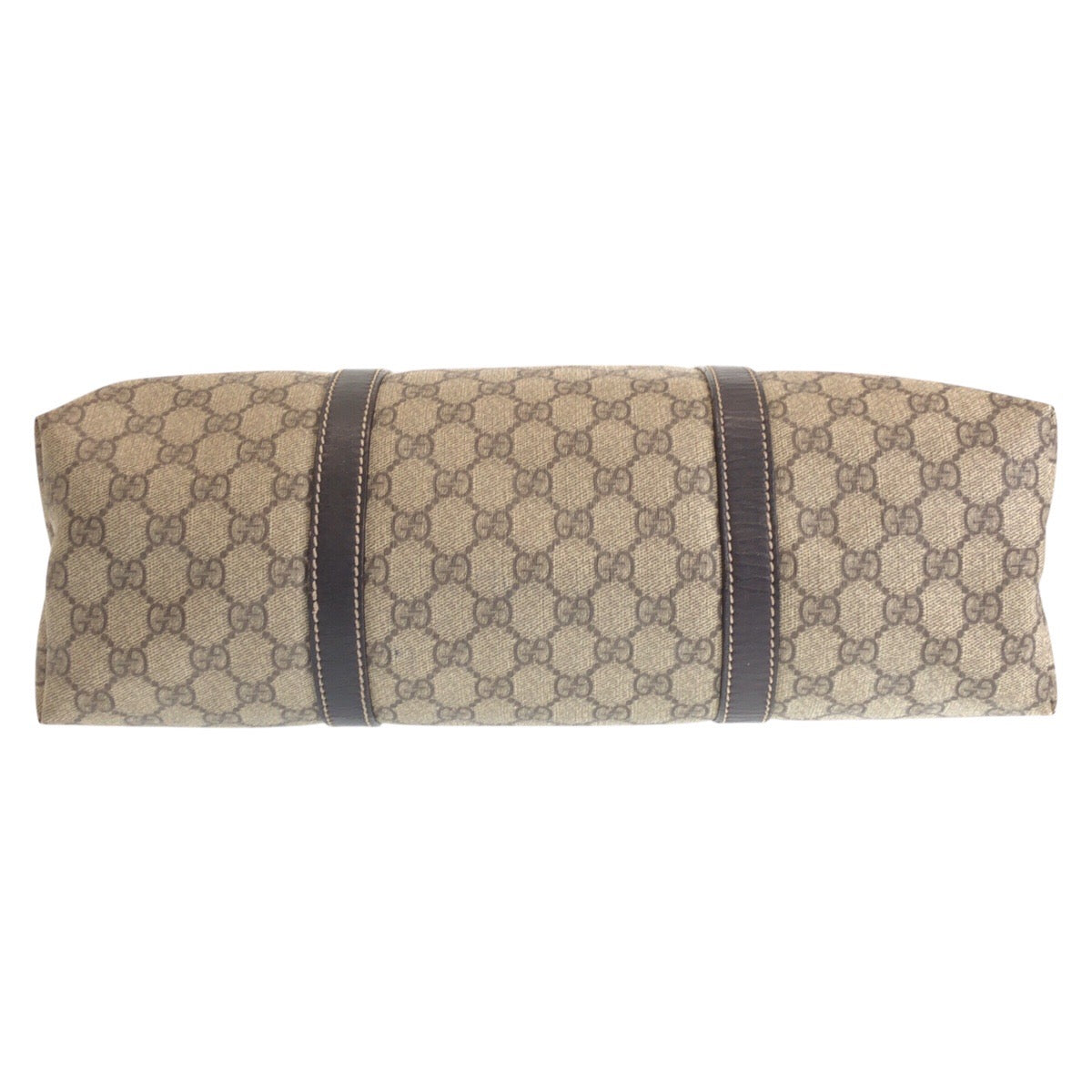 GUCCI Tote Bag 223668 GG Supreme Canvas Brown Beige Gold Metal