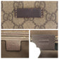 GUCCI Tote Bag 223668 GG Supreme Canvas Brown Beige Gold Metal