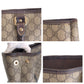 GUCCI Tote Bag 223668 GG Supreme Canvas Brown Beige Gold Metal