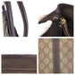 GUCCI Tote Bag 223668 GG Supreme Canvas Brown Beige Gold Metal