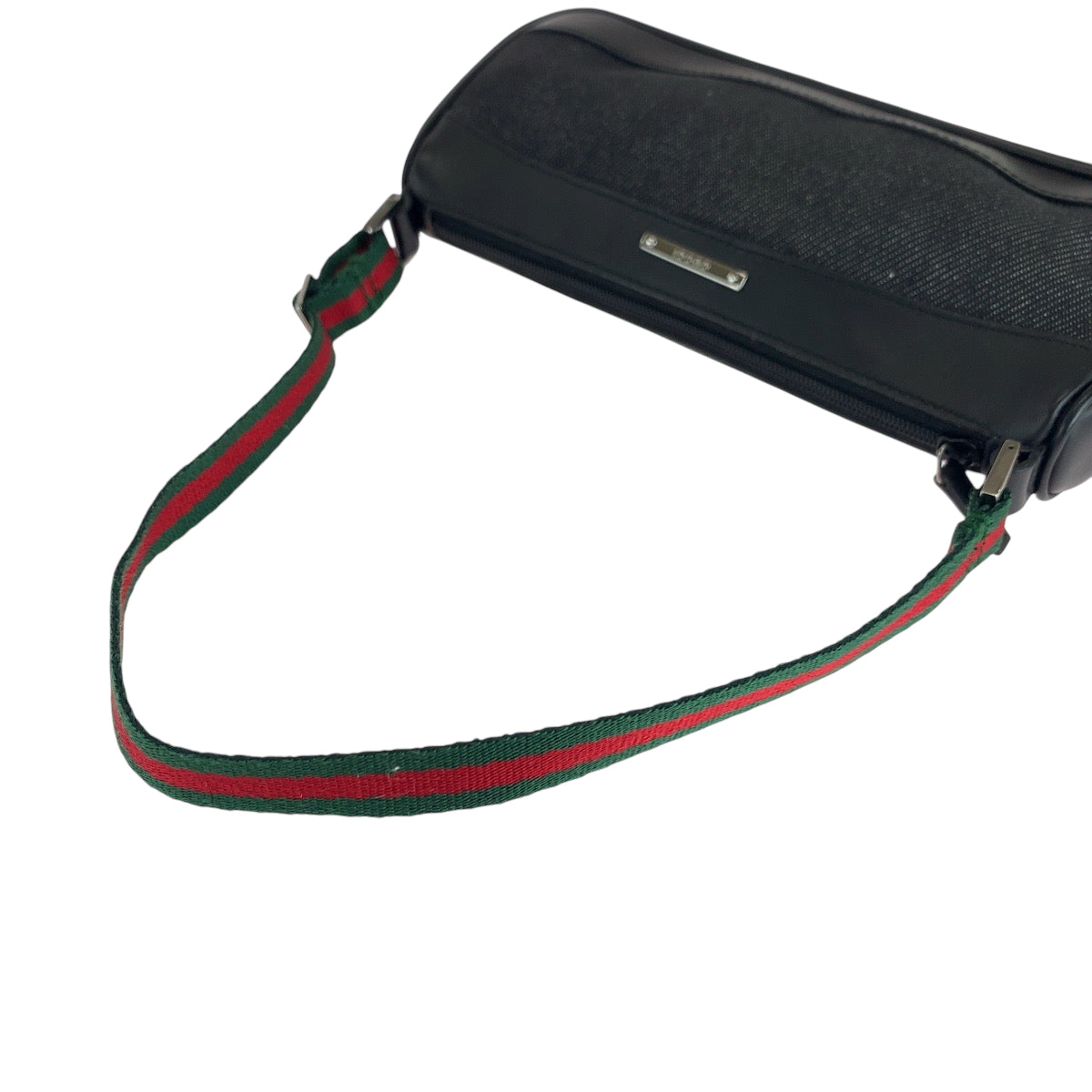 GUCCI Handbag 92320 Canvas, Leather Black SilverMetal Handbag accessory pouch Sherry line Women Used Authentic
