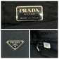 PRADA Handbag B8496 Nylon Black SilverMetal Handbag Tote Bag Test Triangle With logo Women Used Authentic